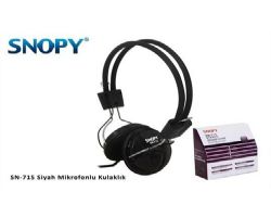Snopy,Sn-715,715,Mikrofonlu Kulaklık,Kulaklık,Snopy Sn-715 Siyah Mikrofonlu Kulaklık